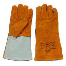 Gants de soudure de protection en cuir corsé en peau de vachette